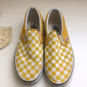 yellow checkered vans